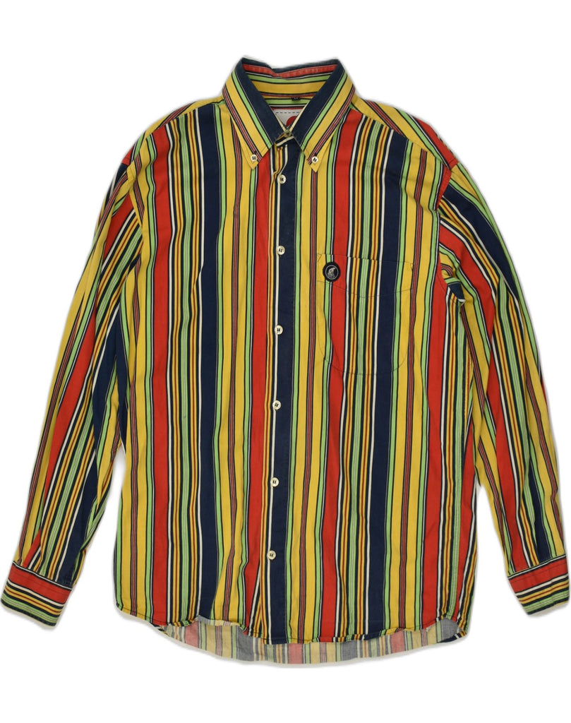 NORTH POLE Mens Shirt Medium Multicoloured Striped | Vintage North Pole | Thrift | Second-Hand North Pole | Used Clothing | Messina Hembry 