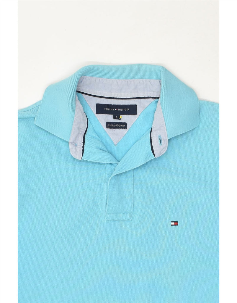 TOMMY HILFIGER Mens Polo Shirt Small Blue Cotton | Vintage Tommy Hilfiger | Thrift | Second-Hand Tommy Hilfiger | Used Clothing | Messina Hembry 