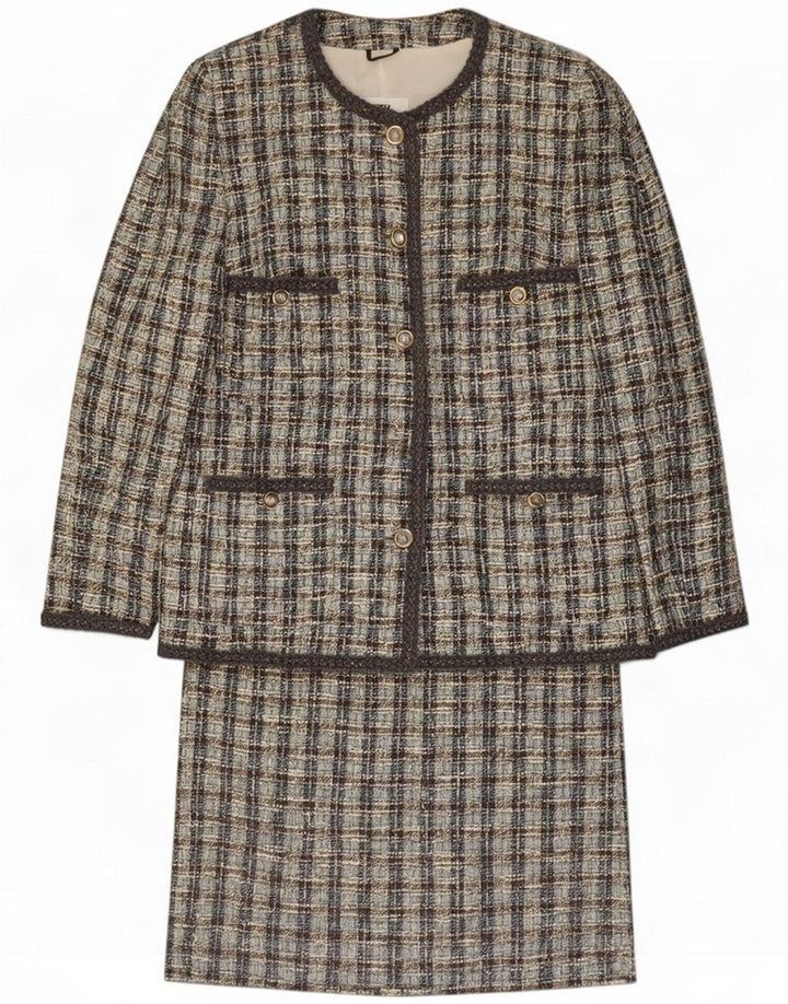 Ilia Womens 2 Piece Skirt Set IT 44 Medium W28 Multicoloured Check Classic