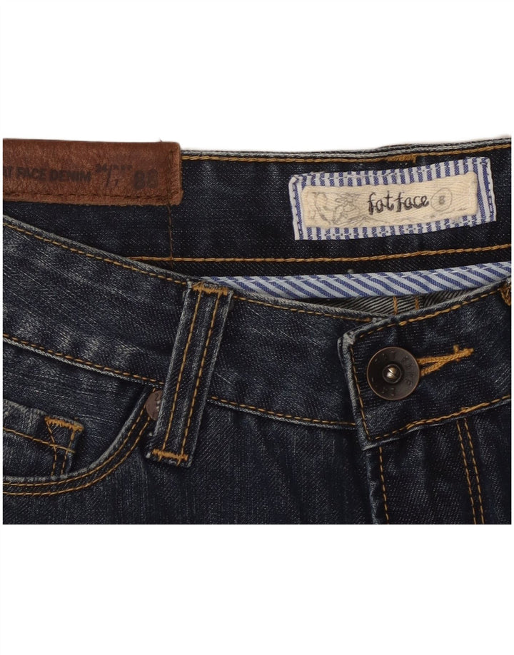 FAT FACE Womens Denim Shorts W24 XS Navy Blue Cotton