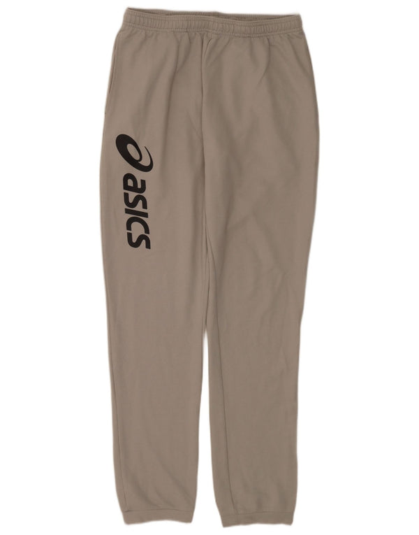 Asics Mens Graphic Tracksuit Trousers Joggers Large  Grey Polyester