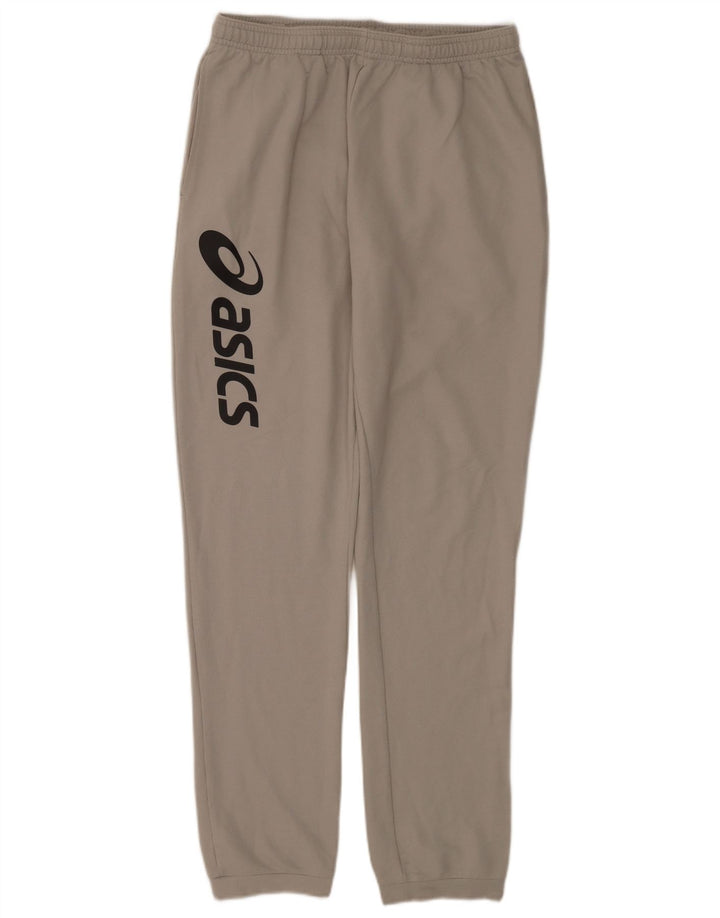 Asics Mens Graphic Tracksuit Trousers Joggers Large  Grey Polyester