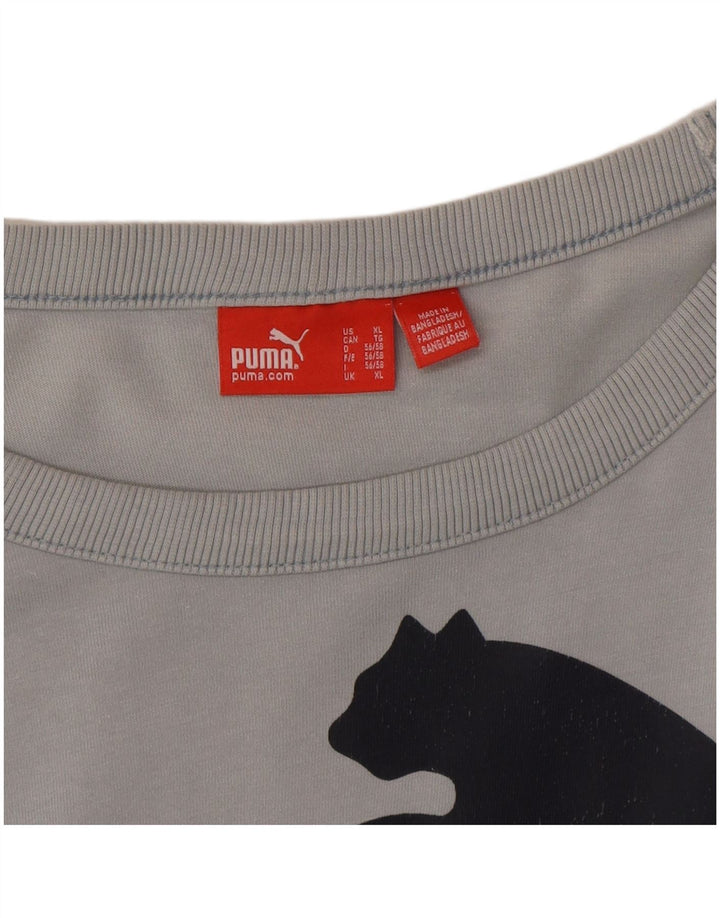 Puma Mens Graphic T-Shirt Top XL Grey