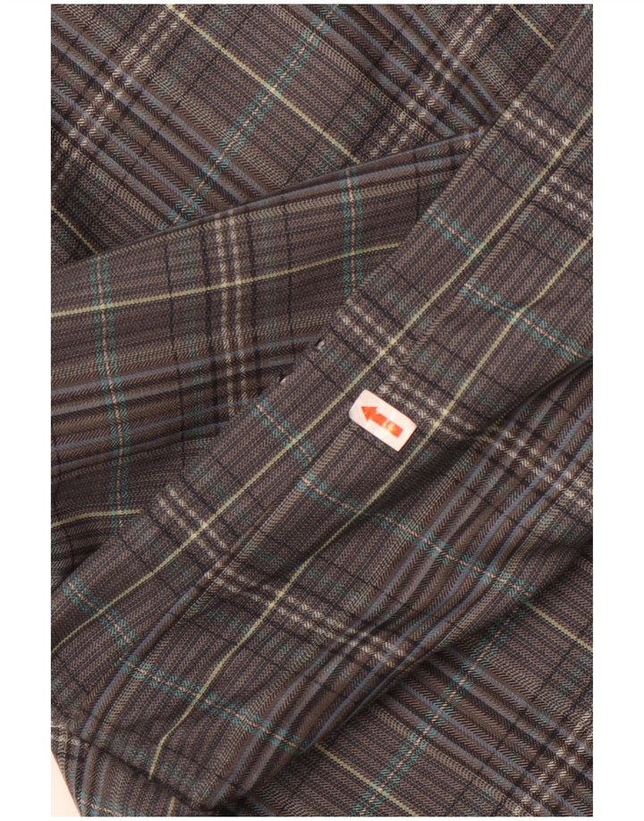 Gianluca Lorenzi Mens 2 Button Blazer Jacket IT 56 3XL Grey Check Wool