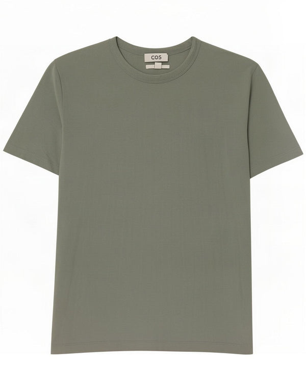 Cos Mens Regular Fit T-Shirt Top Medium Green Cotton