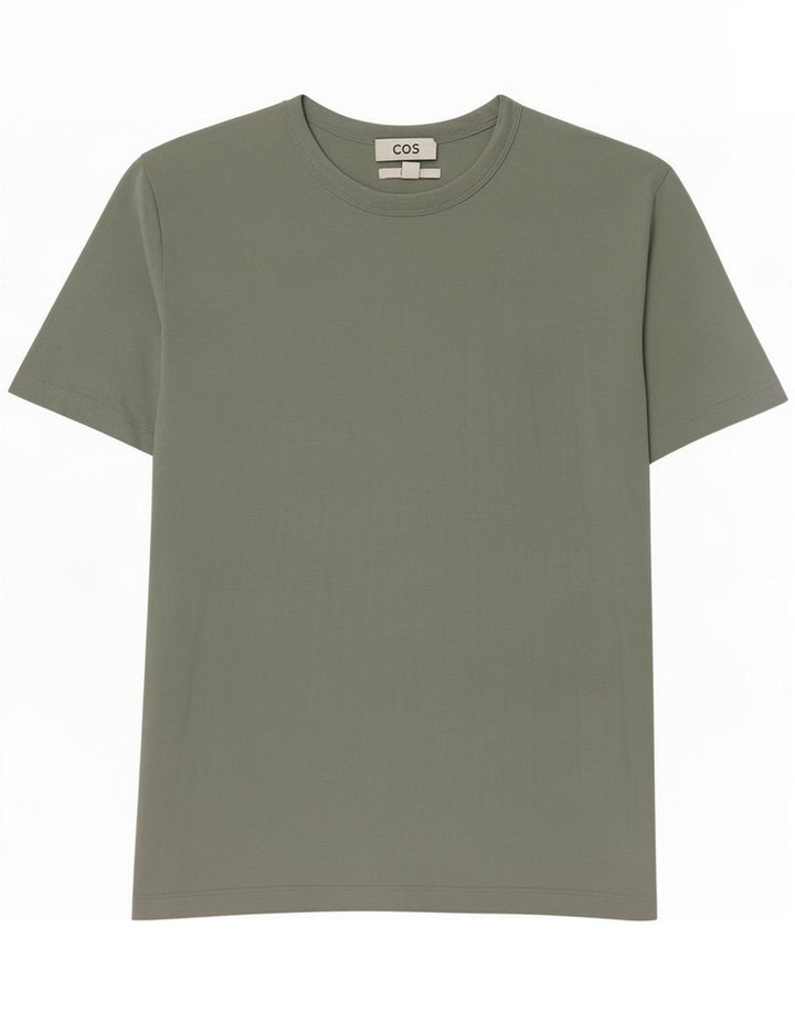 Cos Mens Regular Fit T-Shirt Top Medium Green Cotton
