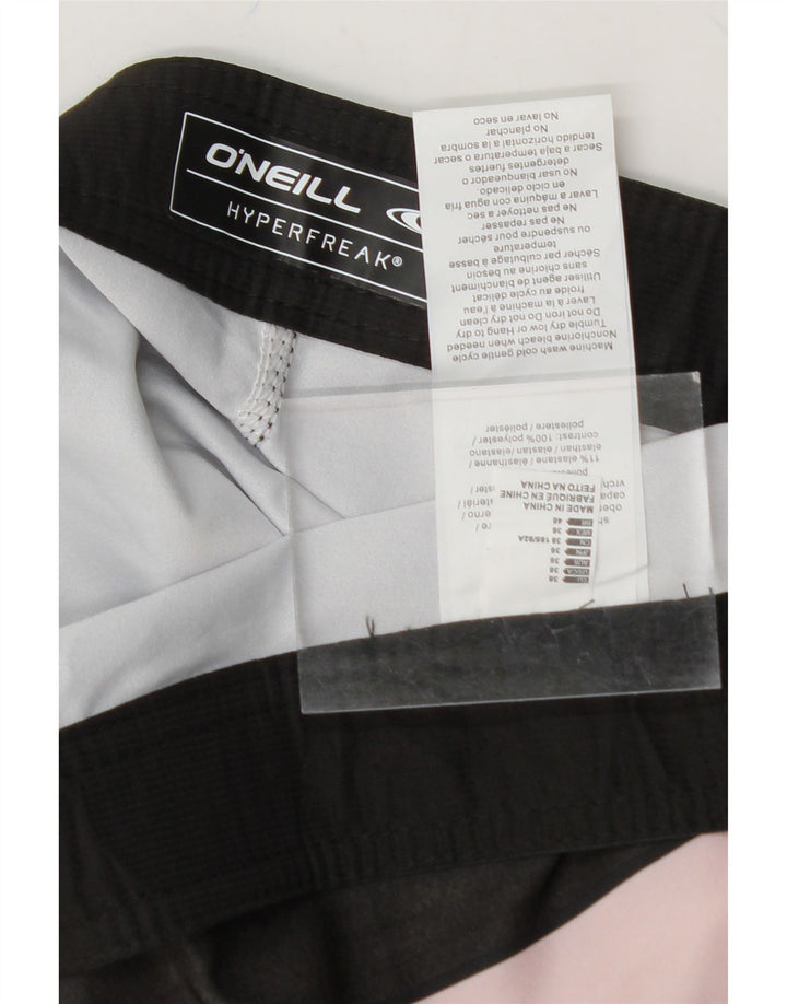 O'NEILL Mens Swimming Shorts Large  Black Striped Polyester Vintage O'Neill and Second-Hand O'Neill from Messina Hembry 