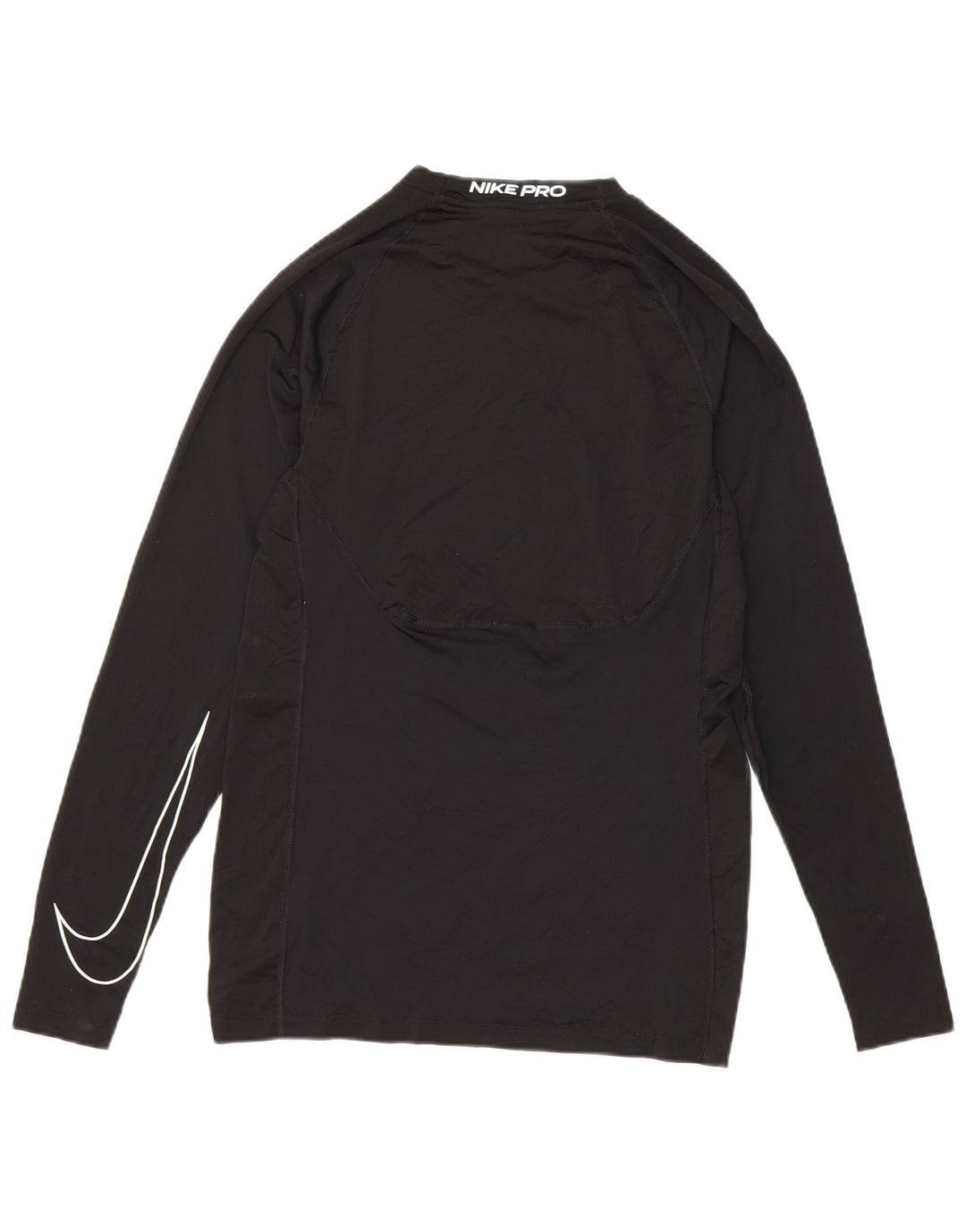Nike Mens Dri Fit Slim Top Long Sleeve Small Black Polyester