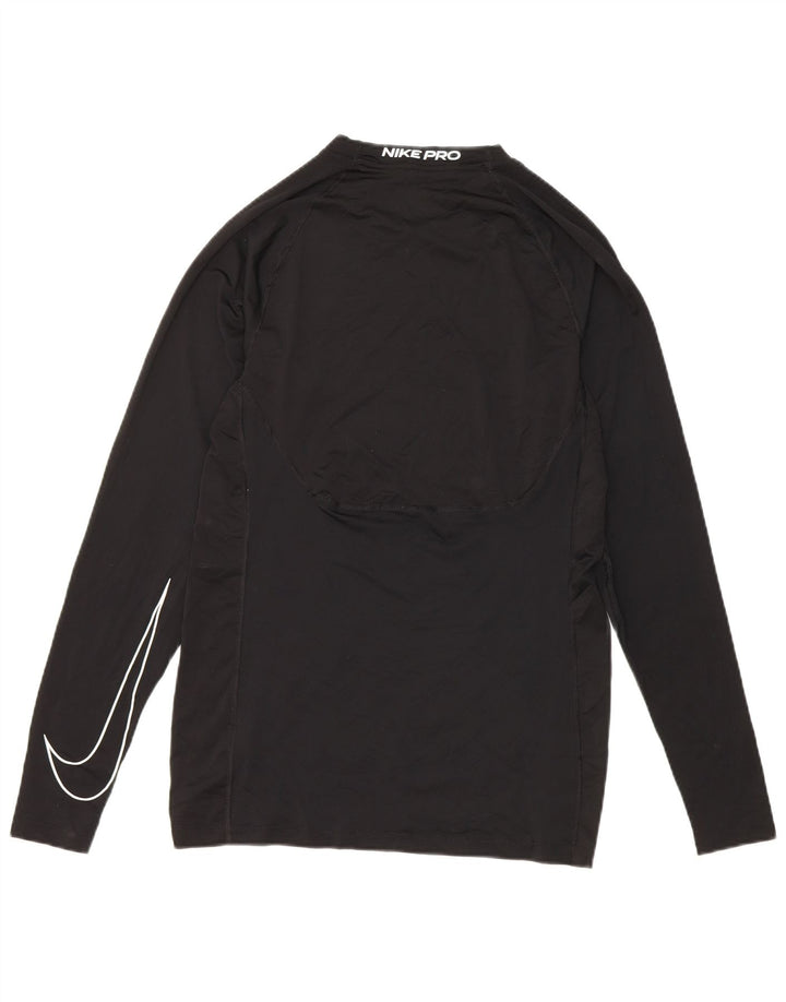 Nike Mens Dri Fit Slim Top Long Sleeve Small Black Polyester