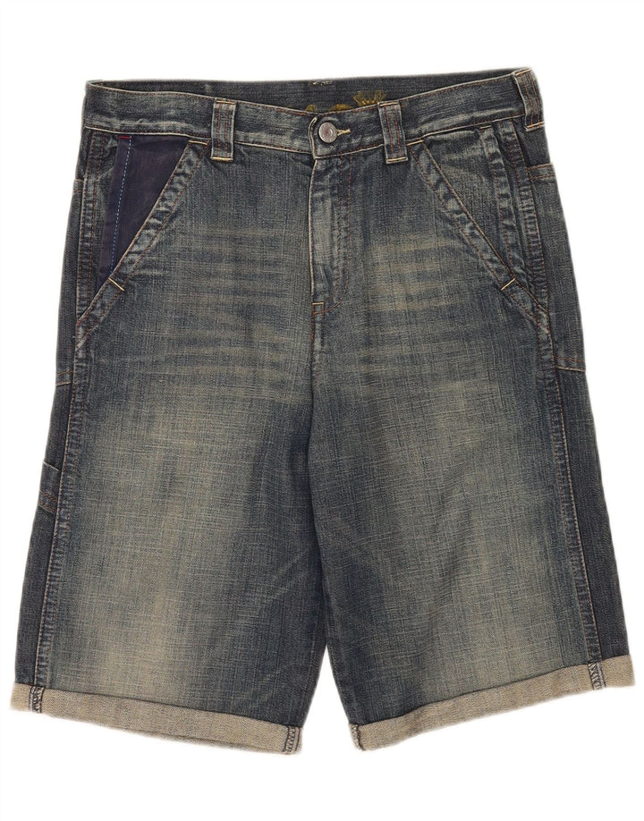 REPLAY Boys Denim Shorts 11-12 Years W29  Navy Blue Cotton
