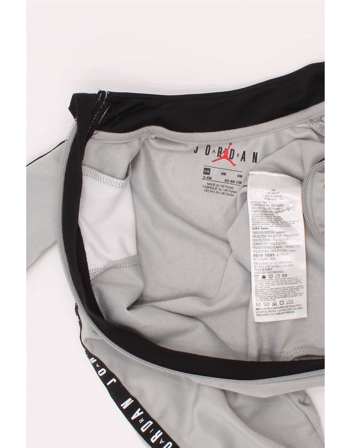 Jordan Baby Boys Graphic Jumpsuit 3-6 Months Grey Colourblock Polyester