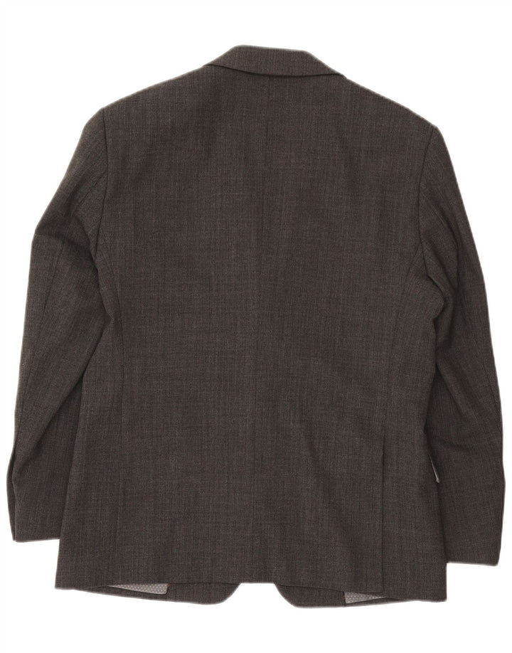 Jeff Banks Mens 2 Button Blazer Jacket EU 50 Large Grey Polyester
