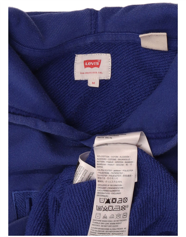 Levi's Mens Graphic Hoodie Jumper Medium Blue Cotton