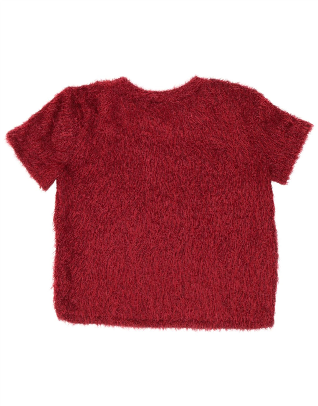 Zara Womens Trafaluc Crop T-Shirt Top UK 12 Medium Red Polyester