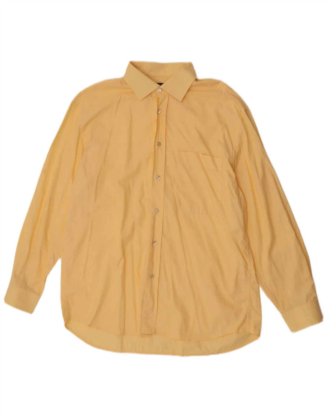 Cacharel Mens Shirt Size 42 16 1/2  Large Yellow Cotton