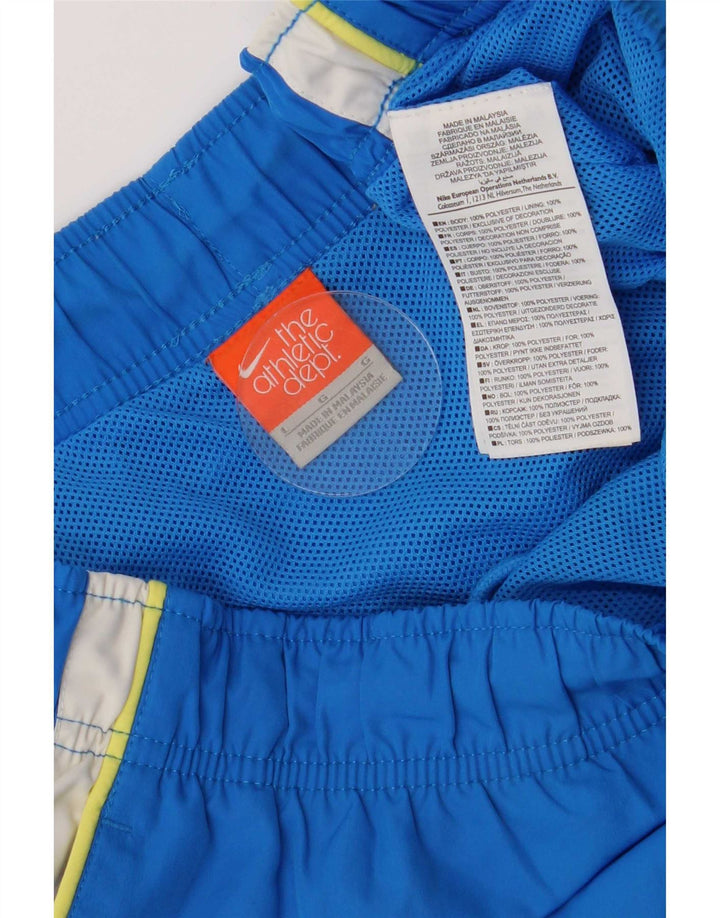 Nike Mens Swimming Shorts Large Blue Colourblock Polyester