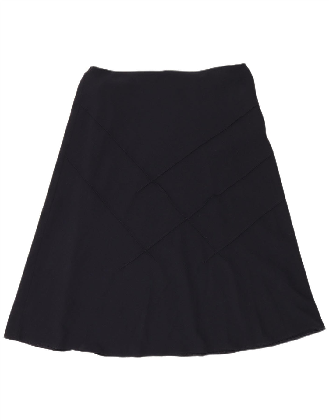 Marks & Spencer Womens A-Line Skirt UK 18 XL W40 Navy Blue Polyester