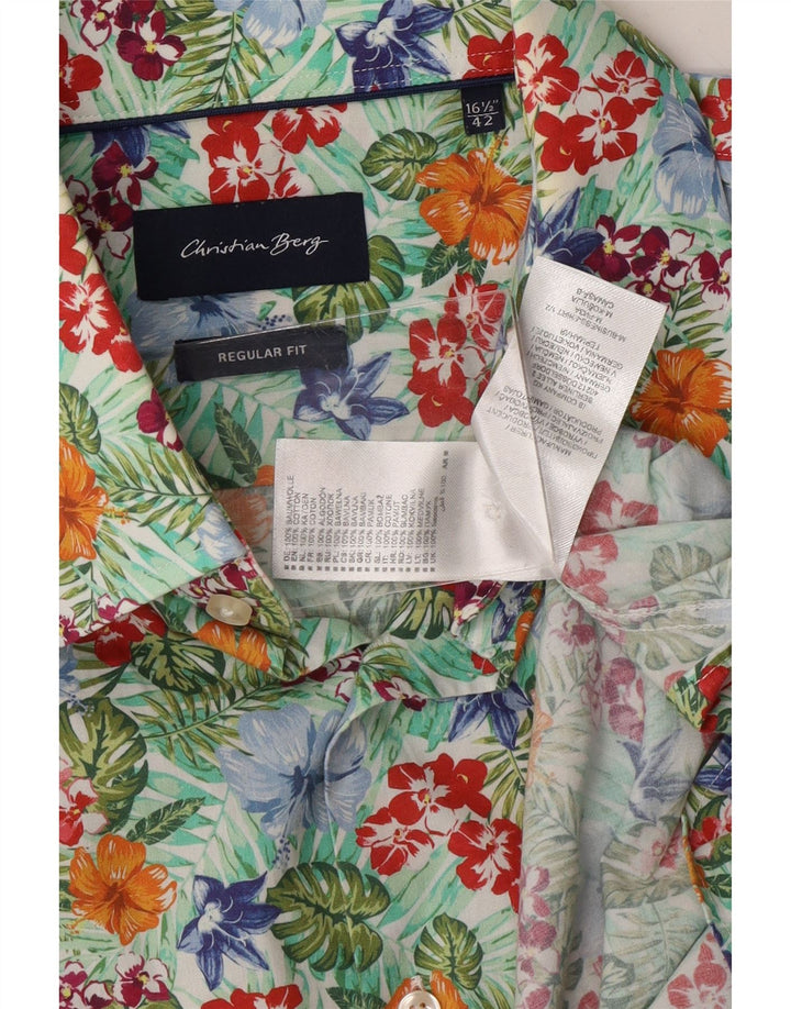 CHRISTIAN BERG Mens Regular Fit Shirt Size 16 1/2 42 Large Multicoloured Vintage Christian Berg and Second-Hand Christian Berg from Messina Hembry 
