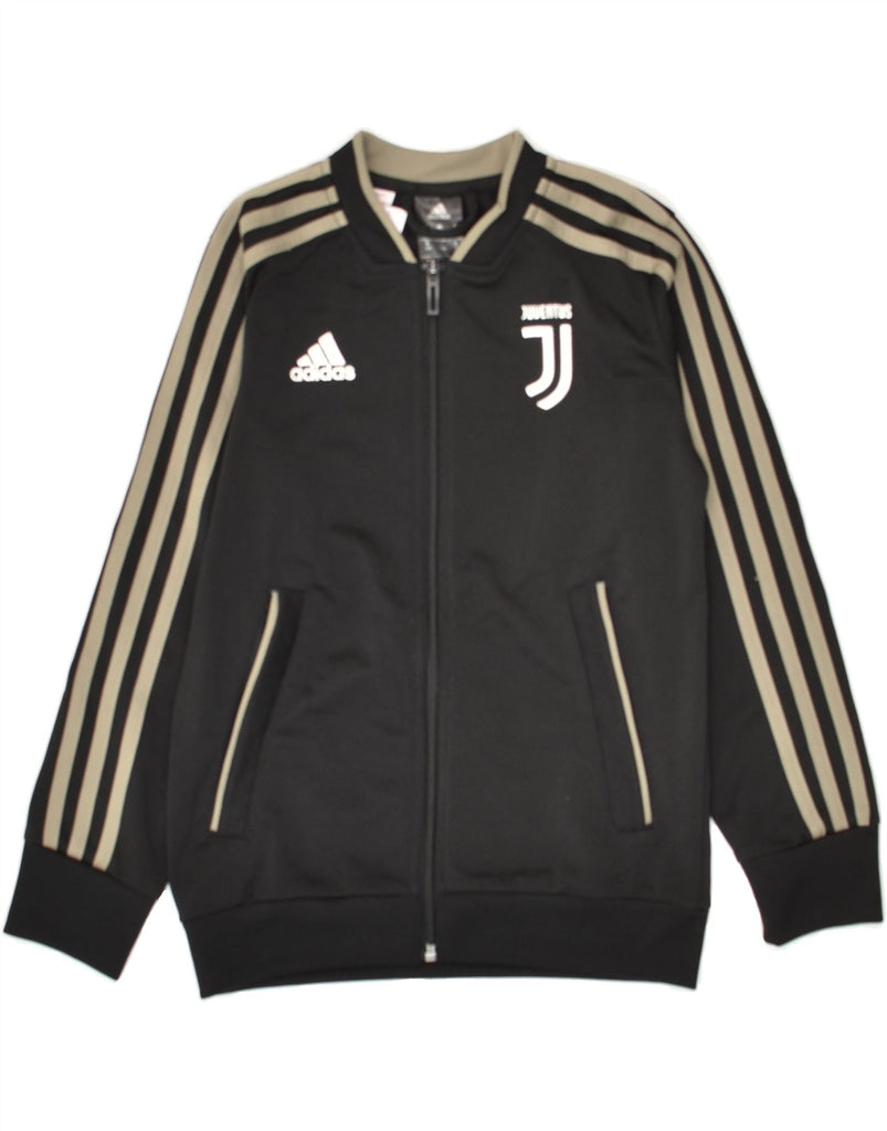 ADIDAS Boys Juventus Graphic Tracksuit Top Jacket 7-8 Years Black | Vintage Adidas | Thrift | Second-Hand Adidas | Used Clothing | Messina Hembry 