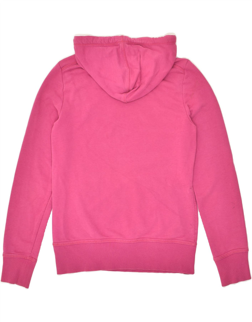 PUMA Womens Graphic Hoodie Jumper UK 12 Medium Pink Cotton Vintage Puma and Second-Hand Puma from Messina Hembry 