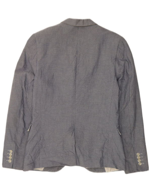 French Connection Mens 2 Button Blazer Jacket UK 38 Medium Grey Polyester