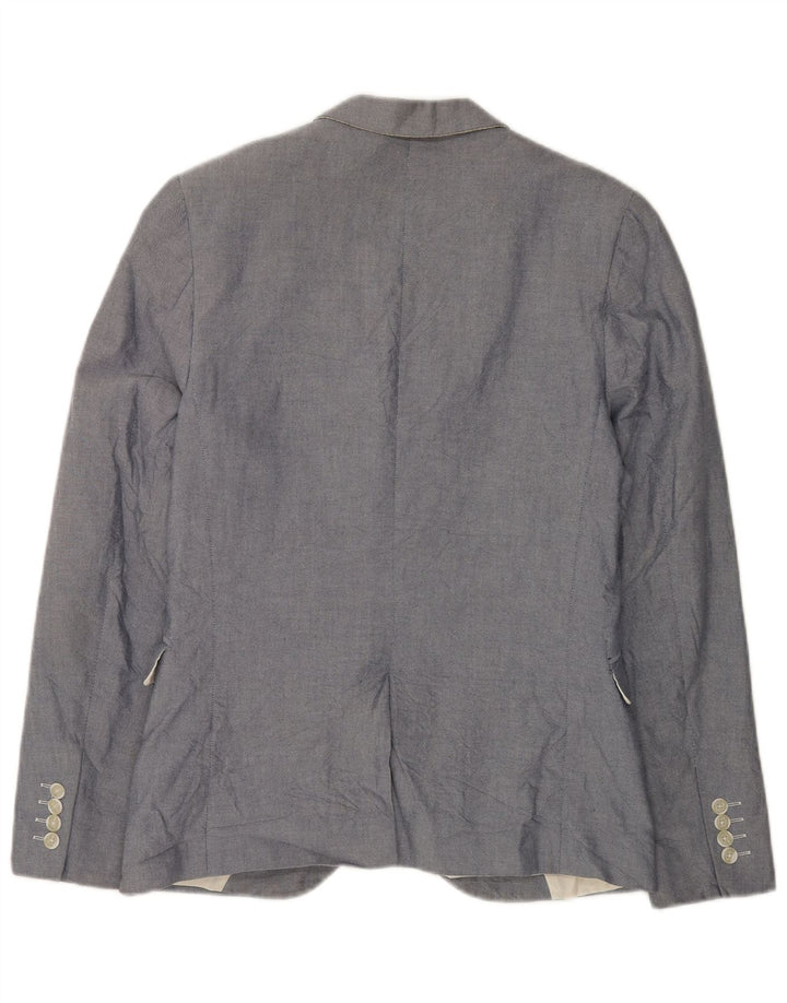 French Connection Mens 2 Button Blazer Jacket UK 38 Medium Grey Polyester