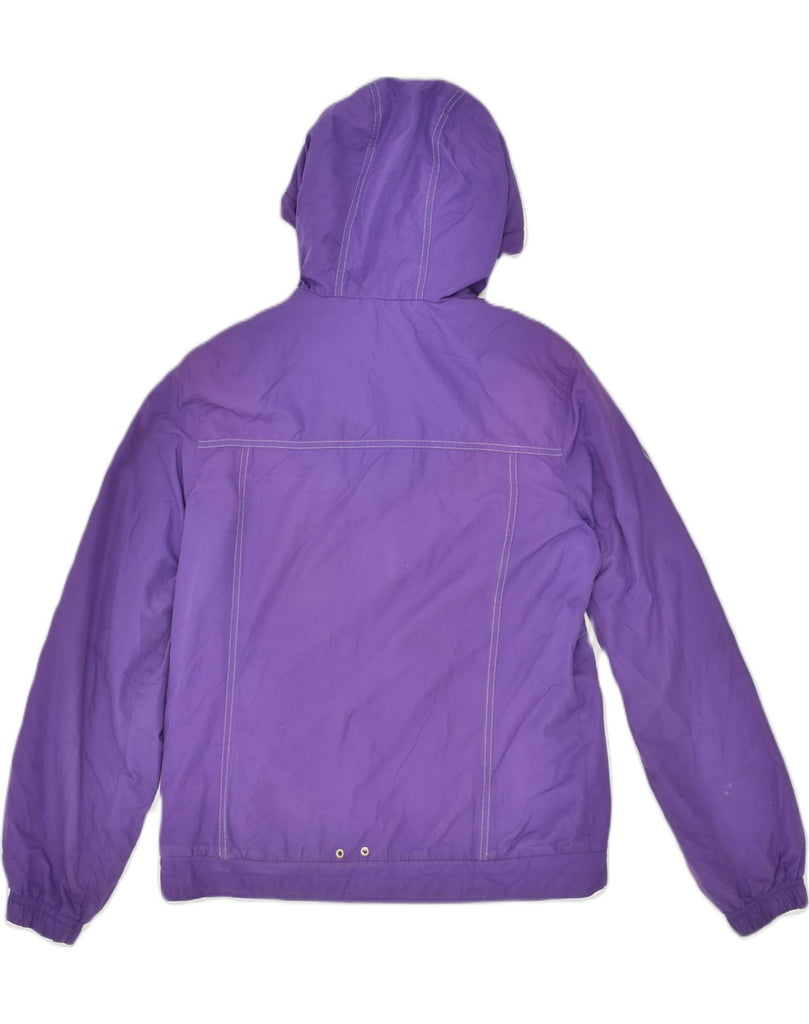 CHAMPION Womens Hooded Rain Jacket UK 14 Large Purple Polyester | Vintage Champion | Thrift | Second-Hand Champion | Used Clothing | Messina Hembry 