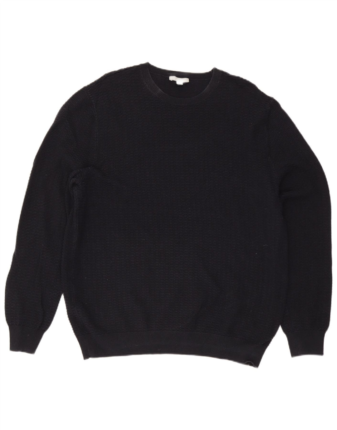 Cos Mens Crew Neck Jumper Sweater XL Navy Blue Cotton