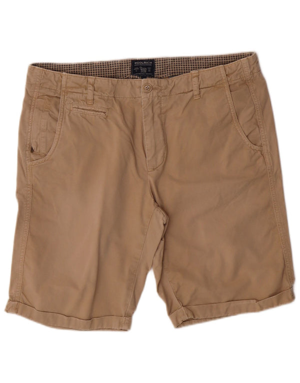 Woolrich Mens Casual Shorts W36 Large  Beige Cotton