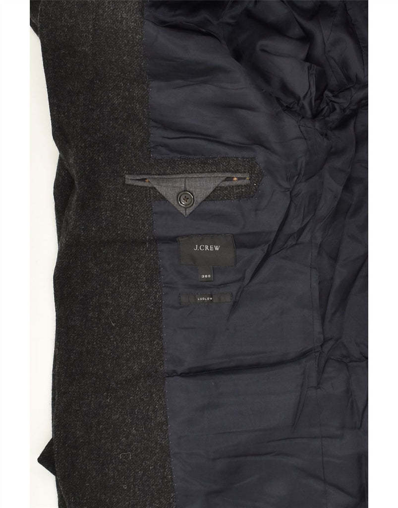 J. CREW Mens Ludlow 2 Button Blazer Jacket UK 38 Medium Grey Wool | Vintage J. Crew | Thrift | Second-Hand J. Crew | Used Clothing | Messina Hembry 