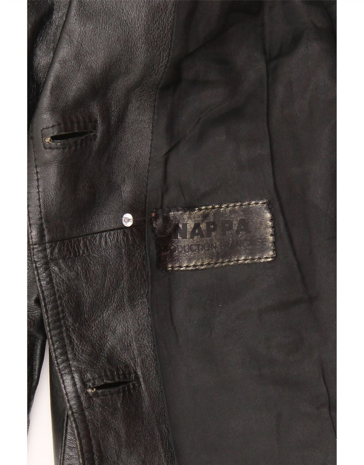 Nappa Womens Leather Jacket UK 14 Medium Black