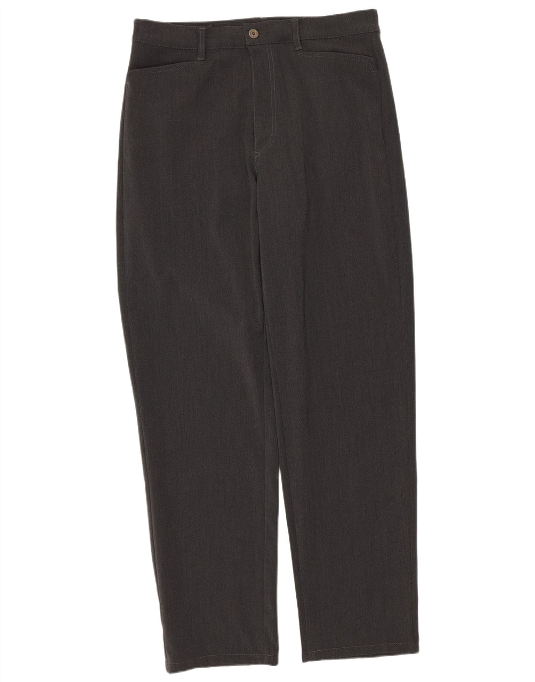 Guess Mens Straight Casual Trousers W32 L29 Grey Polyester