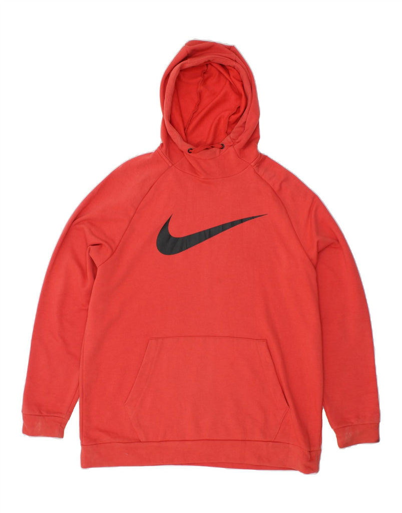 NIKE Mens Graphic Hoodie Jumper Large Red Cotton | Vintage Nike | Thrift | Second-Hand Nike | Used Clothing | Messina Hembry 
