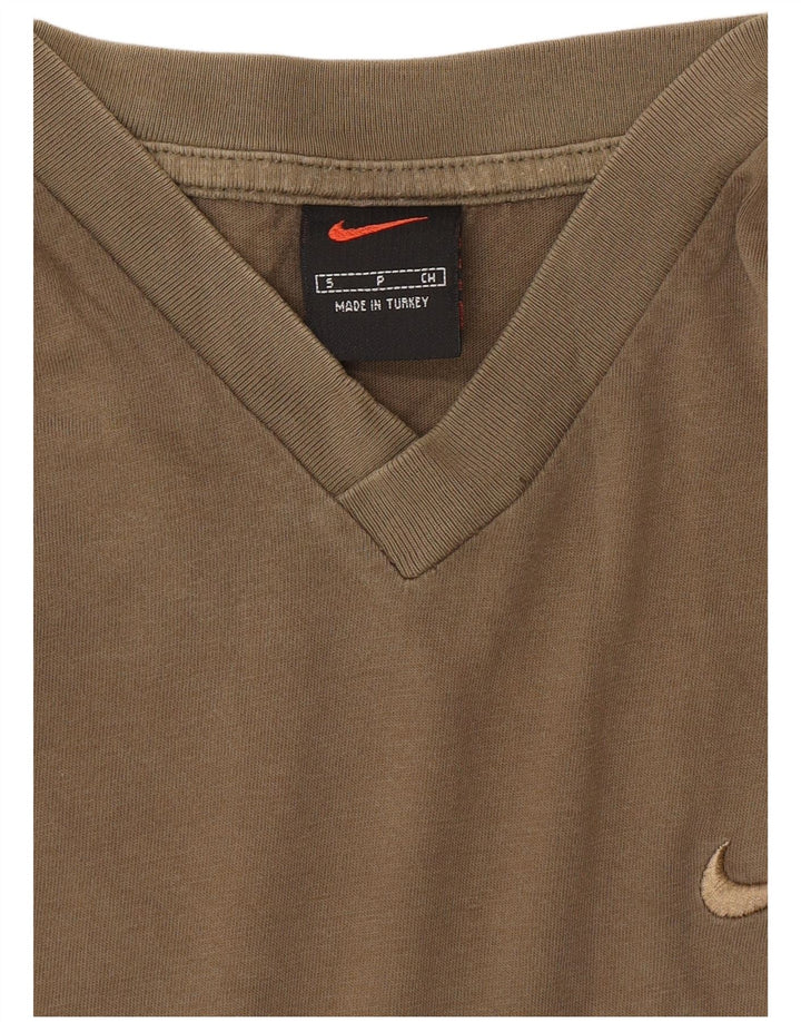 NIKE Mens T-Shirt Top Small Khaki