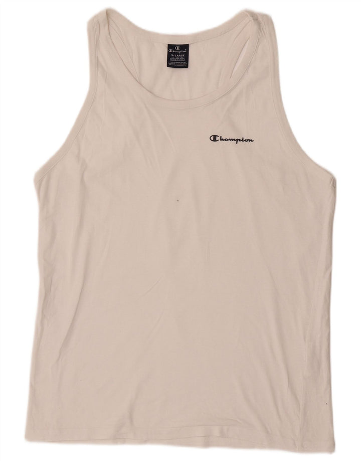 Champion Mens Vest Top XL White Cotton