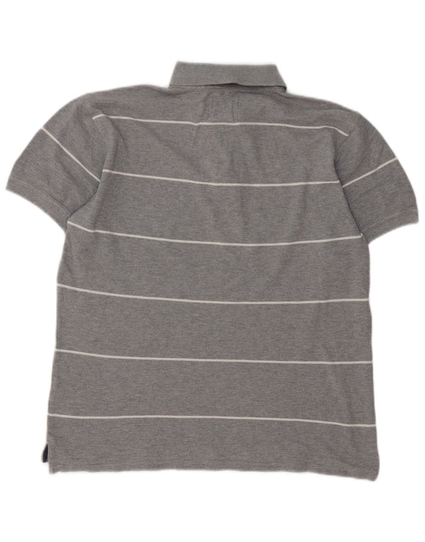 Fila Mens Polo Shirt XS Grey Striped