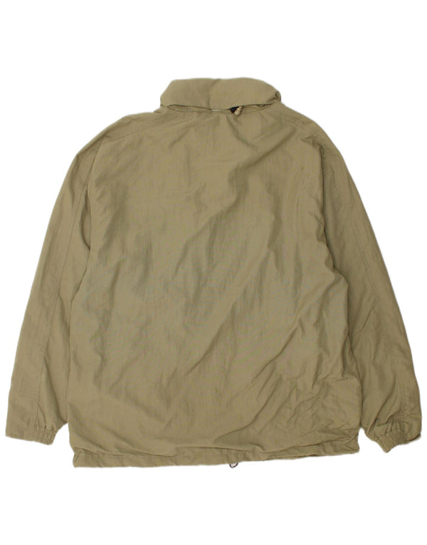 Diadora Mens Hooded Rain Jacket UK 42 XL Khaki Polyamide