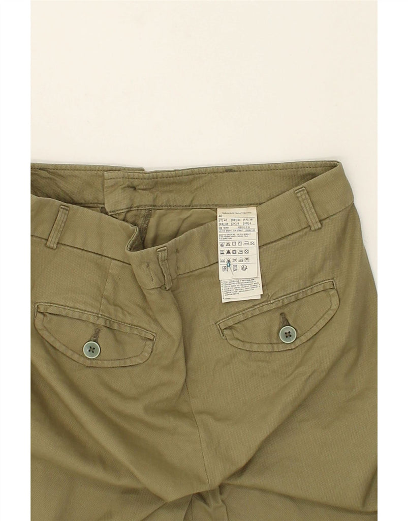 BENETTON Womens Slim Chino Trousers UK 8 Small W30 L24  Khaki Cotton | Vintage Benetton | Thrift | Second-Hand Benetton | Used Clothing | Messina Hembry 