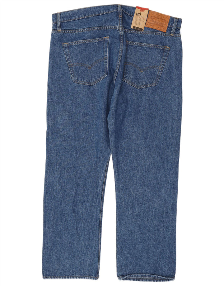 Levi's Mens 501 Straight Jeans W38 L30 Blue Cotton