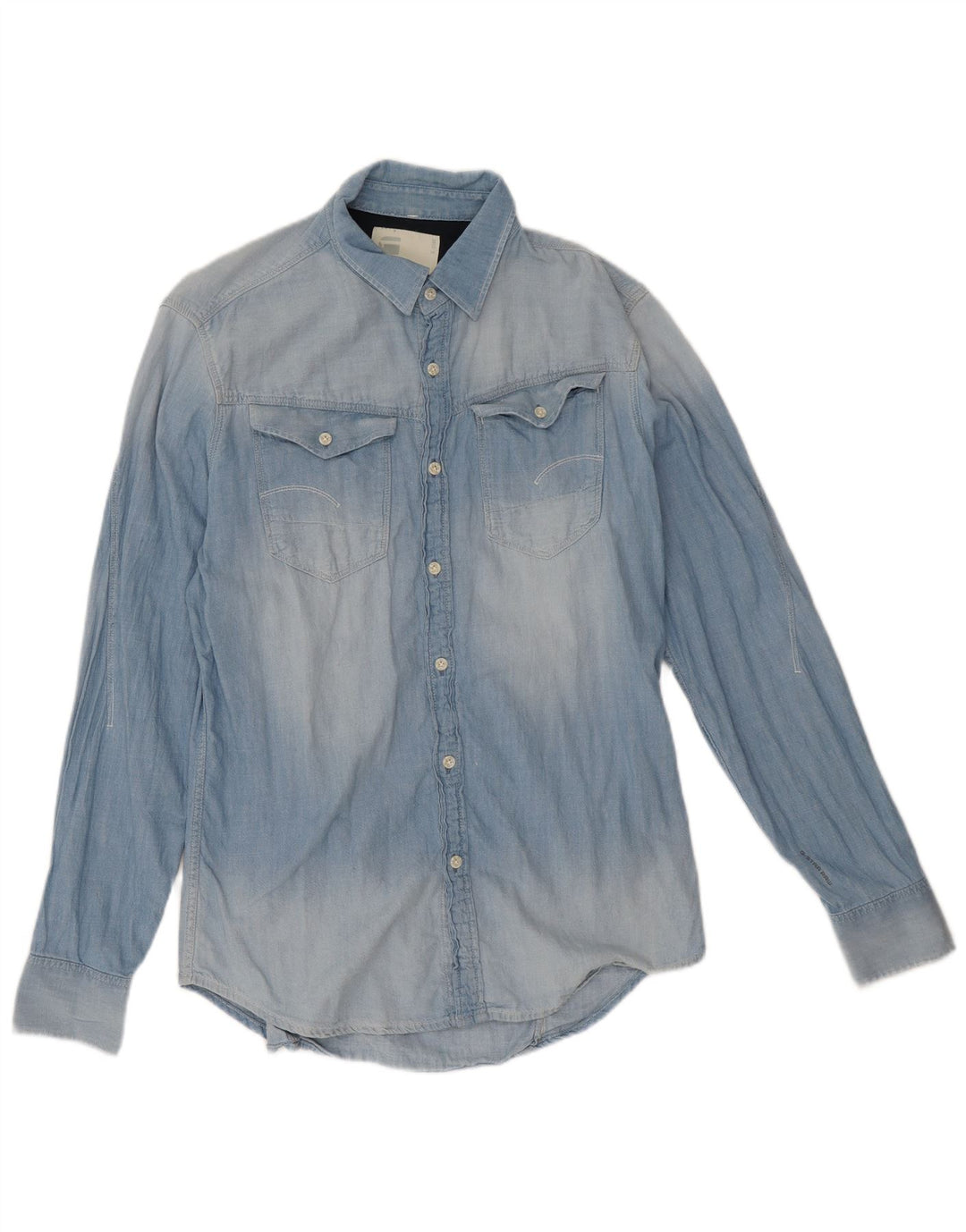 G-Star Mens Denim Shirt Medium Blue Cotton