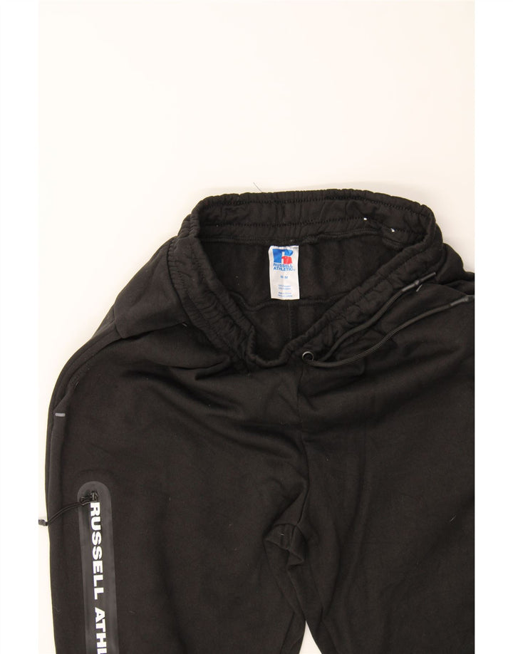 RUSSELL ATHLETIC Mens Graphic Tracksuit Trousers Joggers Medium  Black Vintage Russell Athletic and Second-Hand Russell Athletic from Messina Hembry 