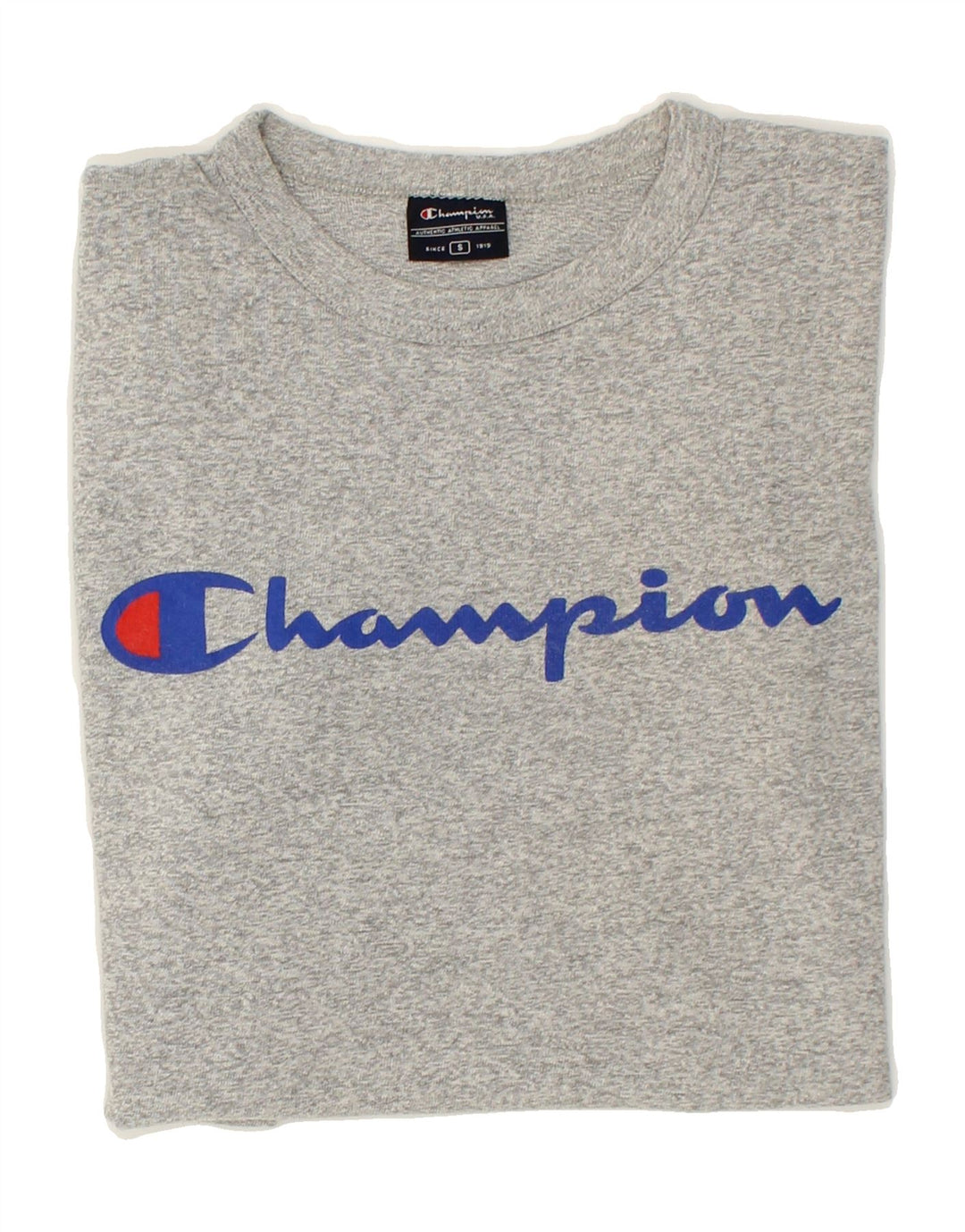 CHAMPION Mens Graphic T-Shirt Top Small Grey Flecked Vintage Champion and Second-Hand Champion from Messina Hembry 