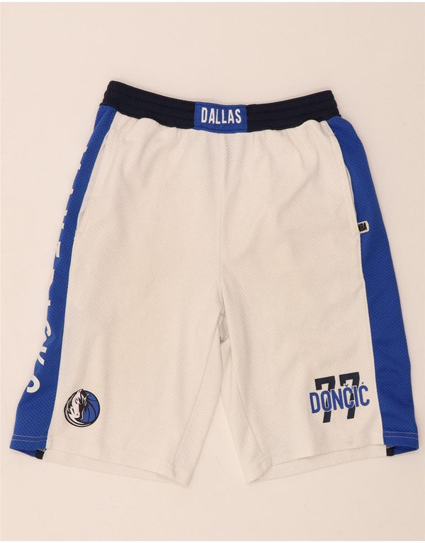 NBA Boys Dallas Mavericks Sport Shorts 14-15 Years Large White Colourblock