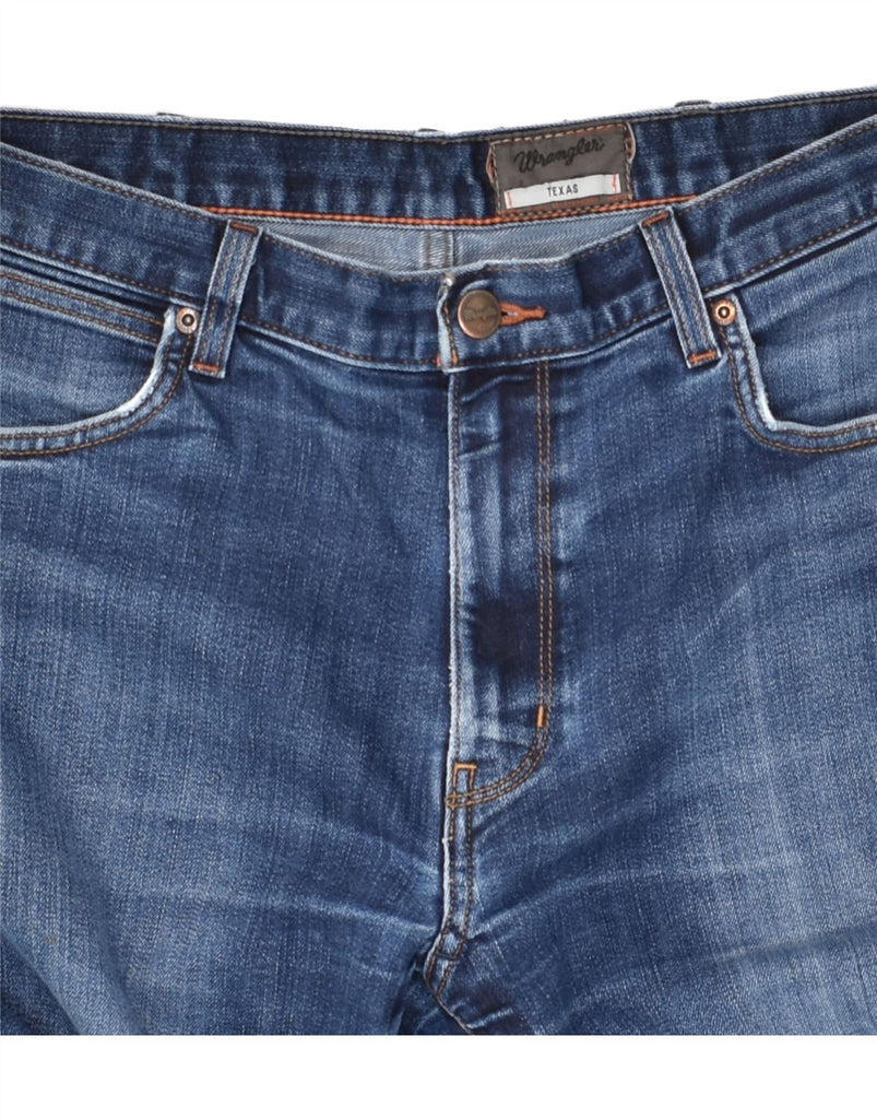 WRANGLER Mens Texas Slim Jeans W32 L31  Blue | Vintage Wrangler | Thrift | Second-Hand Wrangler | Used Clothing | Messina Hembry 