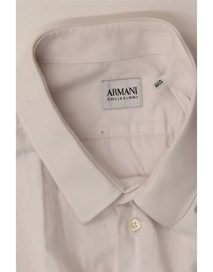 Armani Collezioni Mens Shirt Size 45 18 2XL White