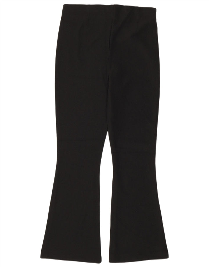 Zara Womens Flare Casual Trousers Medium W28 L28 Black Polyester