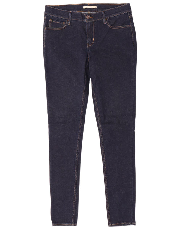Levi's Womens 710 Super Skinny Jeans W32 L32 Navy Blue Cotton