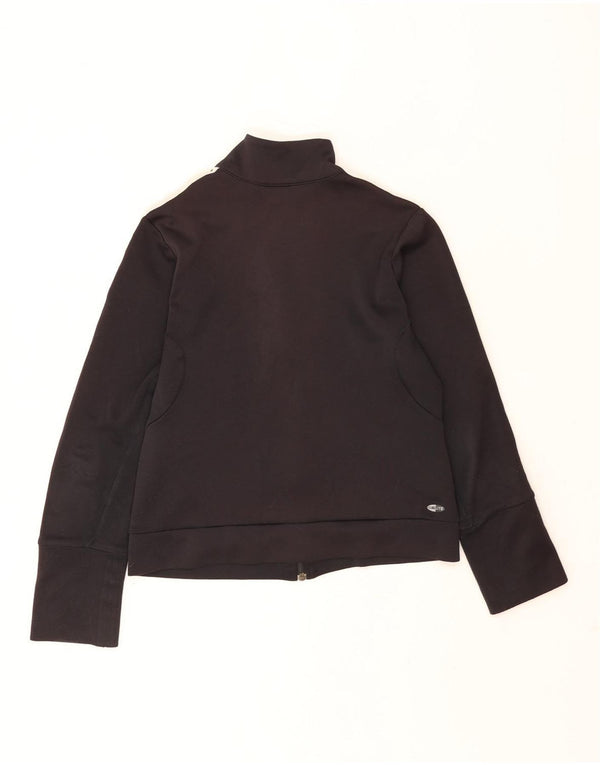 Adidas Womens Climalite Crop Tracksuit Top Jacket UK 12 Medium Black