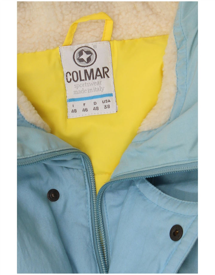 Colmar Mens Loose Fit Hooded Ski Jacket IT 48 Medium Blue Colourblock