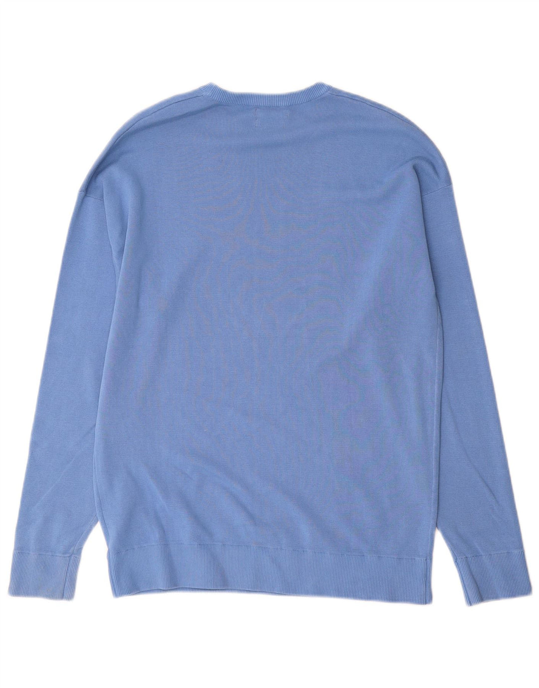 Massimo Dutti Mens Crew Neck Jumper Sweater Medium Blue Cotton